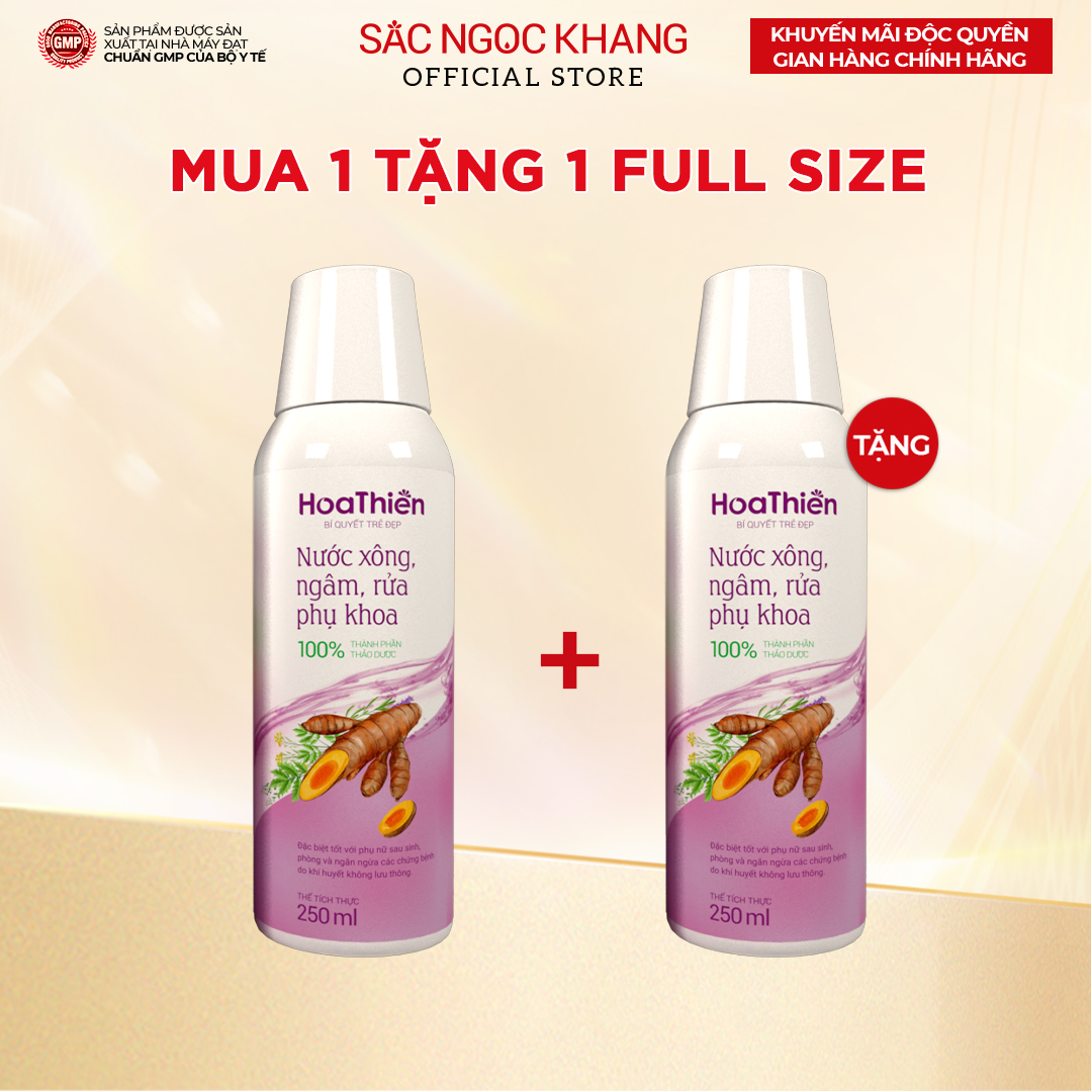 Nước xông, ngâm, rửa phụ khoa Hoa Thiên SẮC NGỌC KHANG Bí quyết chăm sóc sức khỏe vùng kín cho chị em.
