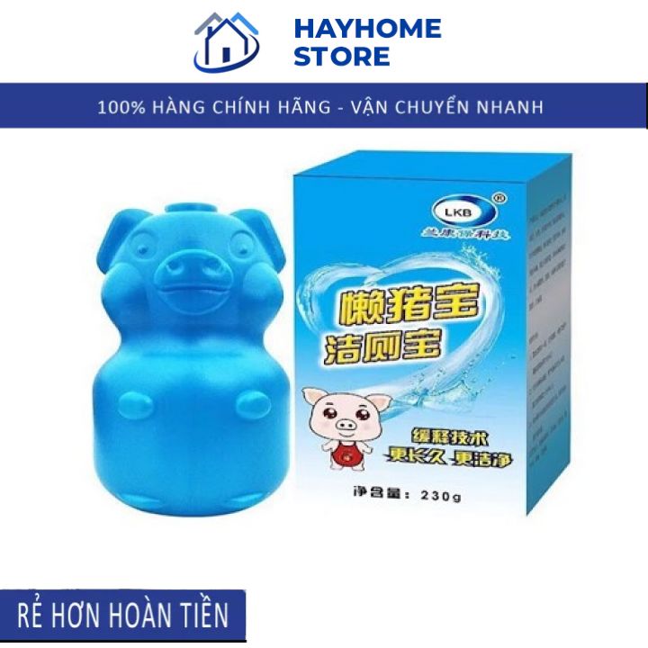 Lọ thả bồn cầu con heo khử mùi - diệt khuẩn - hiệu quả bằng 40 viên tẩy bồn