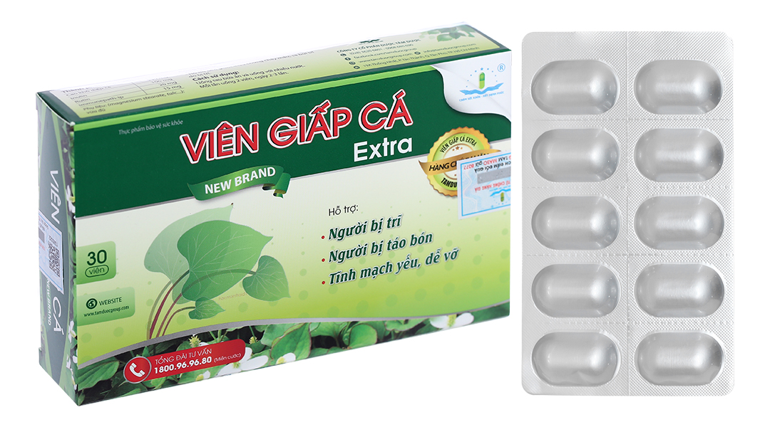 Viên giấp cá extra hộp 30 viên