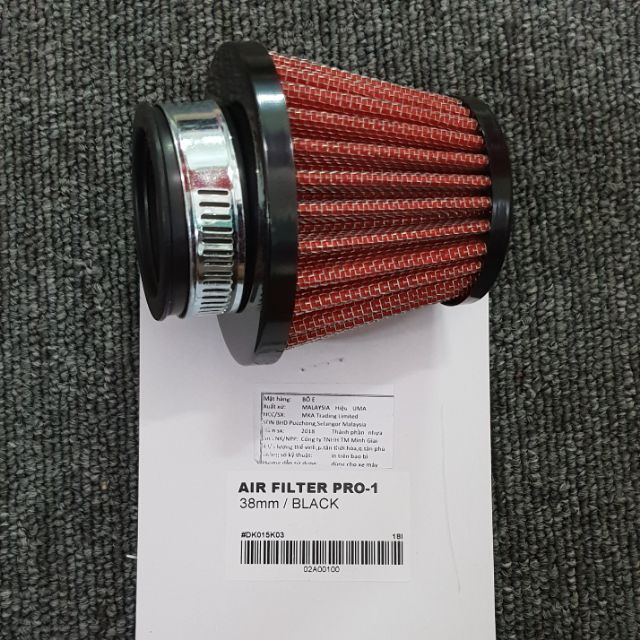 Lọc gió pô e uma racing họng 38mm chính hãng