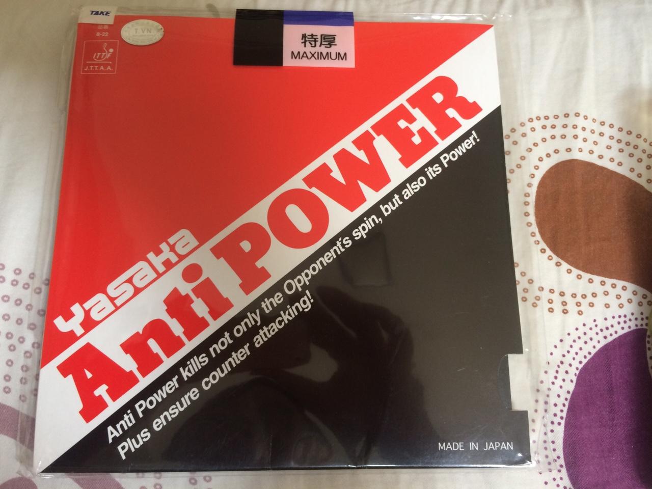 mặt vợt anti Yasaka Anti Power