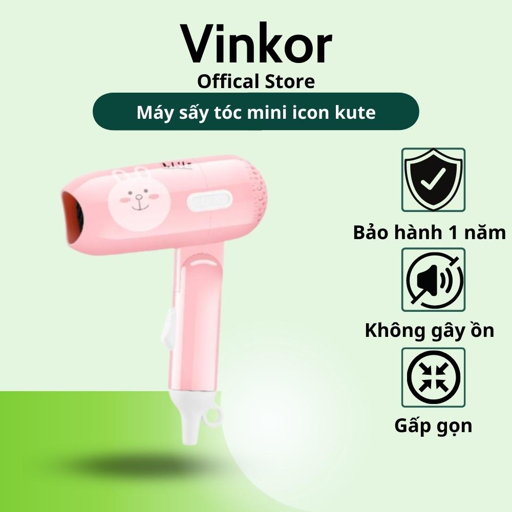 Máy sấy tóc kute Bảo Hành 12 Tháng công suất 450W mini gấp gọn icon hình thú dễ thương