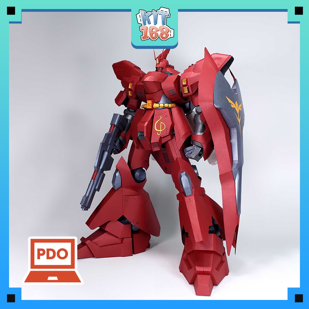 Mô hình giấy Anime Game Robot Gundam MSN-04 Sazabi