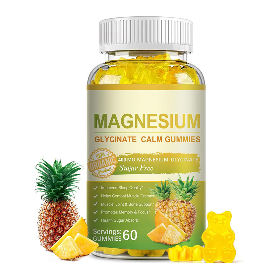 Magnesium Glycinate Vitamin D Pineapple Sleep Gummies Magnesium Glycinate Gummies CoQ10