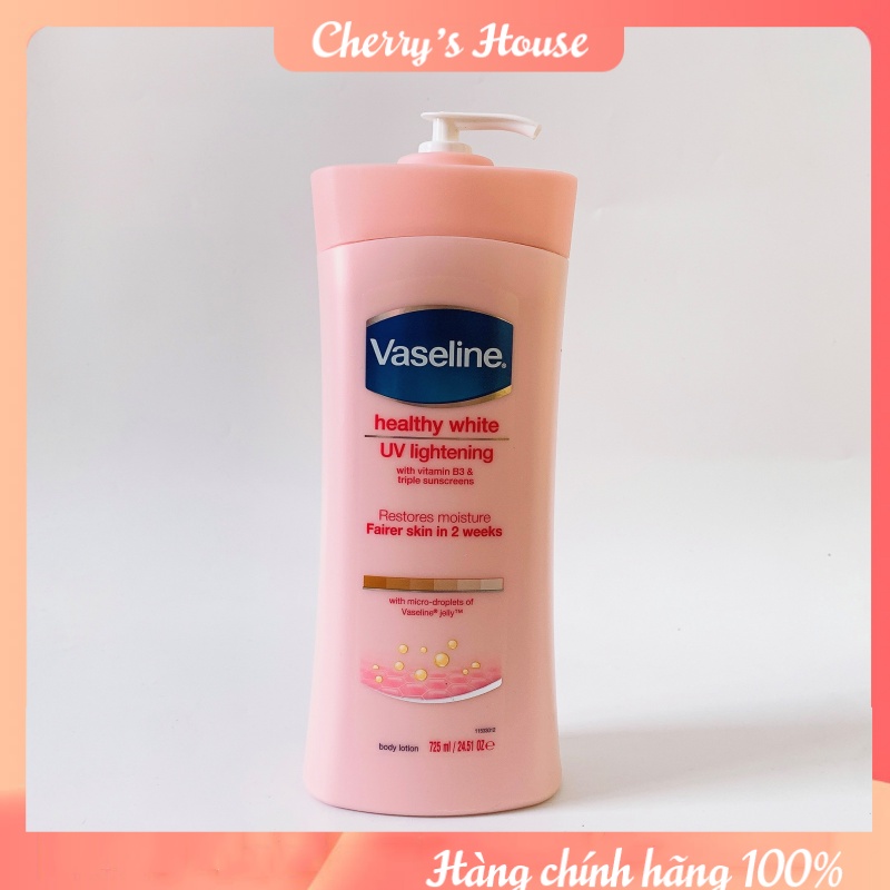 Sữa dưỡng thể dưỡng trắng da Vaseline 725ml