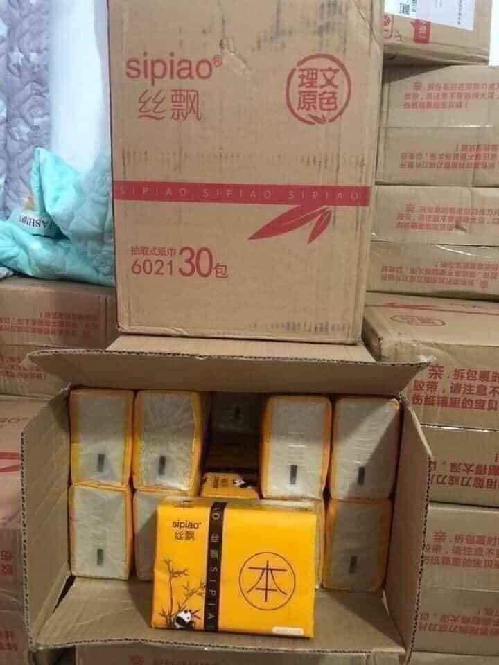 Giấy ăn gấu trúc sipiao💖free ship💖thùng 30 gói, hàng nội địa loại 1