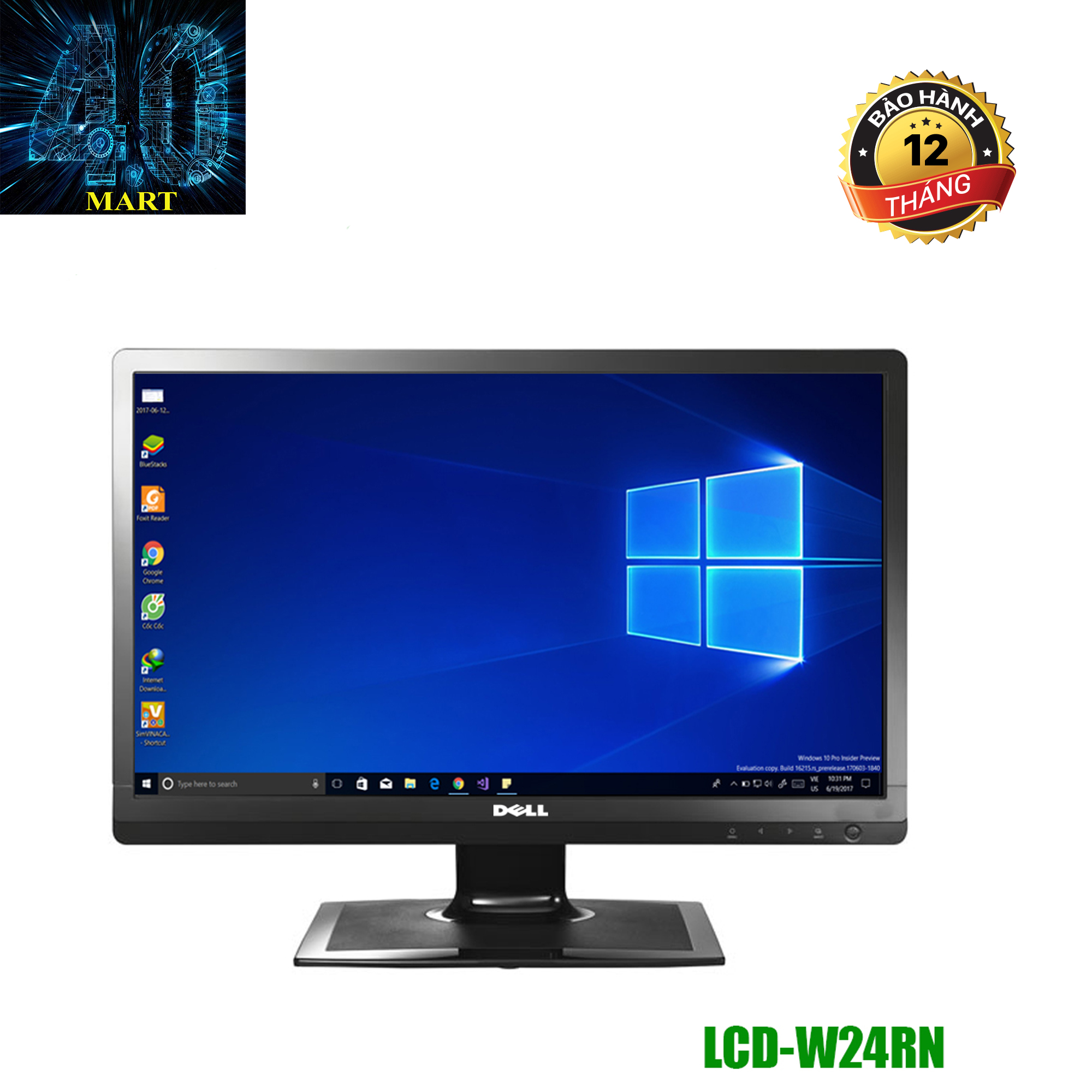 Màn Hình Dell W24RN (24″/FHD/LED/HDMI+DVI+VGA/300 cd/m²/5ms)-FULL BOX