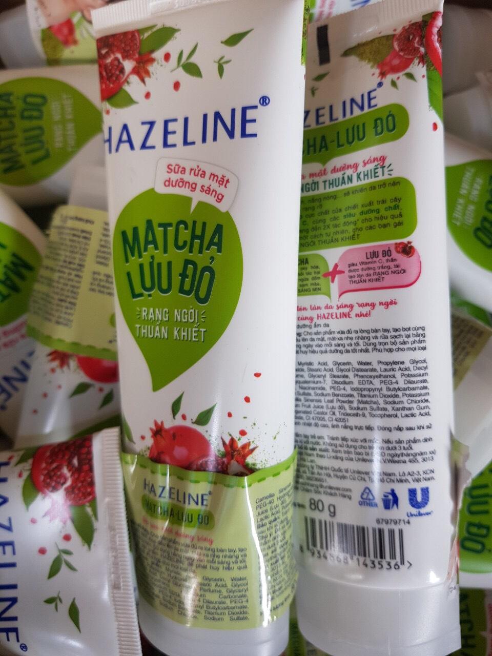 2 tuýp sữa rửa mặt hazaline 80g