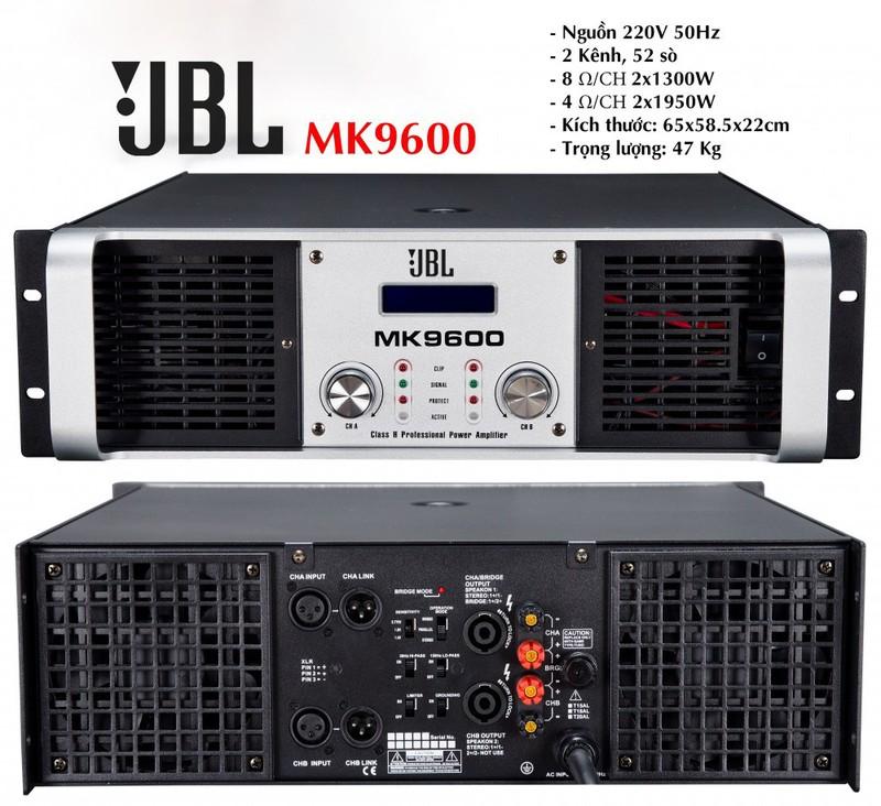 Cục đẩy 2 kênh cao cấp jbl-mk9600 52 sò công suất 1300w mỗi kênh