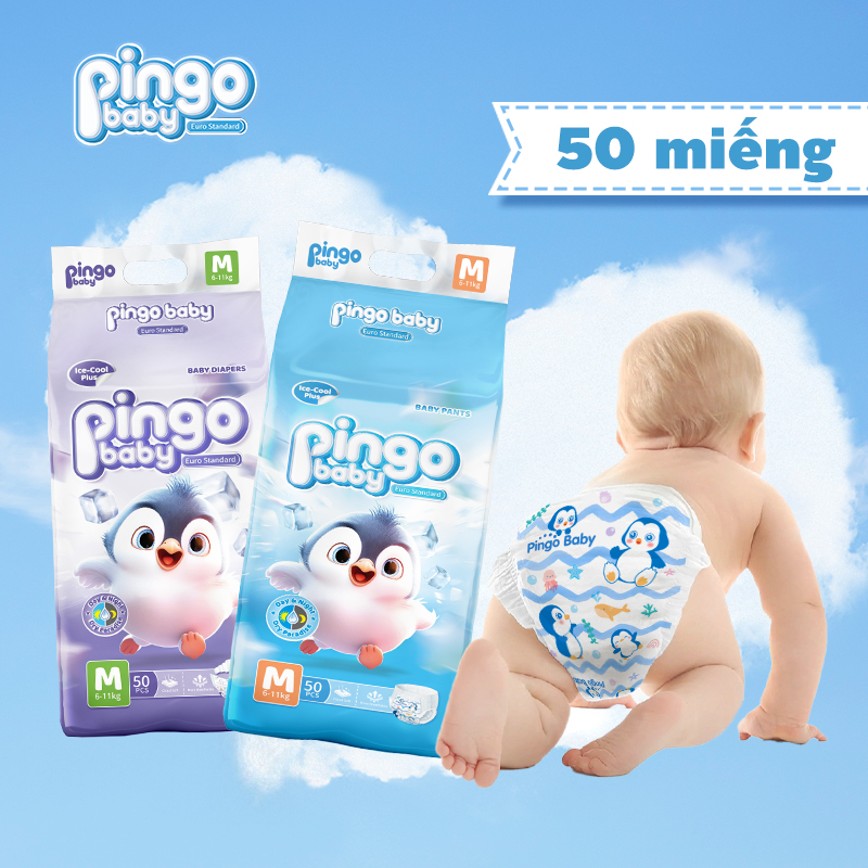 Pingo Baby 50 Pieces of Diaper Pants / Diaper Pants Imported from Europe Nb/S/M/L/Xl/2Xl/3Xl Baby Diapers