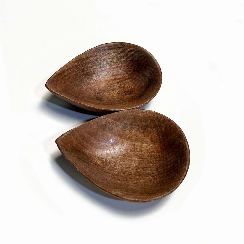 Bát gỗ, chén gỗ Walnut hình giọt nước, thích hợp đựng nước chấm, vật dụng nhỏ
