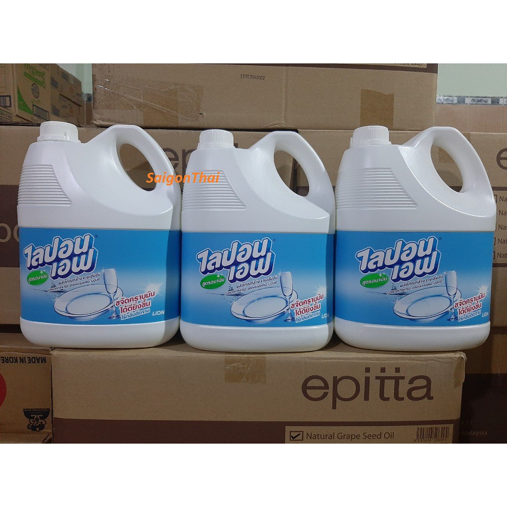 Nước rửa chén LiponF Không mùi Can 3600ml trắng