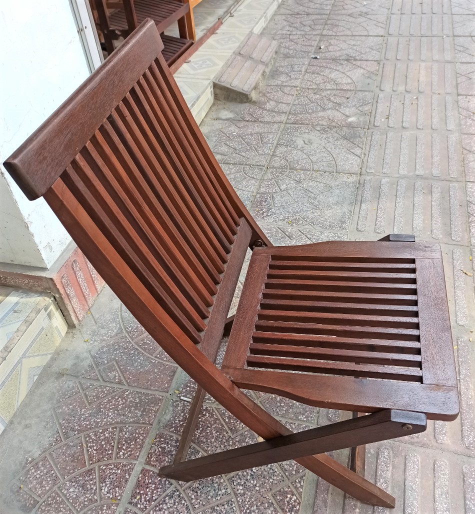 [HCM]Ghế Xếp Ngoài Trời Gỗ Dầu Gia Công Tỉ Mỉ - Hàng VN Xuất Khẩu