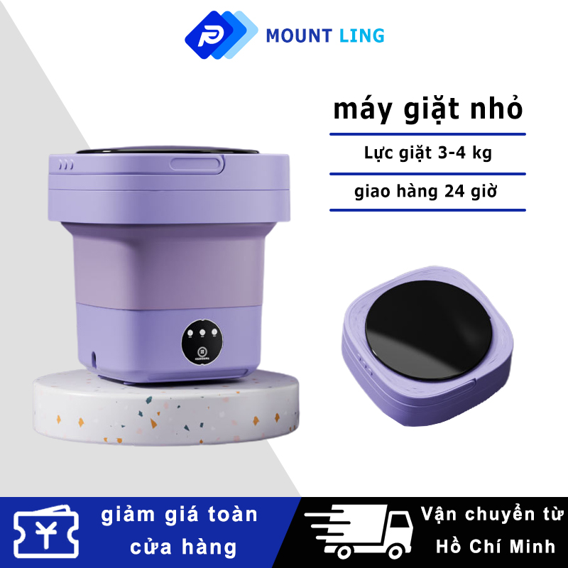 Máy Giặt Mini Gấp Gọn, Máy Giặt Đồ Mini Tự Động Giặt Đồ An Toàn Cho Bé, Máy Giặt Đồ Lót, Tất Vớ, Máy Giặt Mini Tự Động Giặt Đồ Cho Bé Dung Tích 6L Tự Vắt Khô Khử Khuẩn Bằng -MOUNT LING