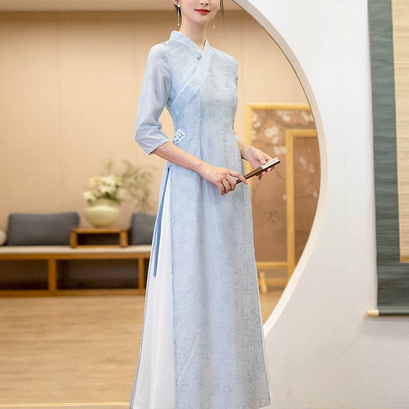 Lịch sử giá orientalbeauty váy trung quốc cho nữ sườn xám dài midi váy  dự tiệc kiểu qipao họa tiết cổ điển cập nhật 72023  BeeCost