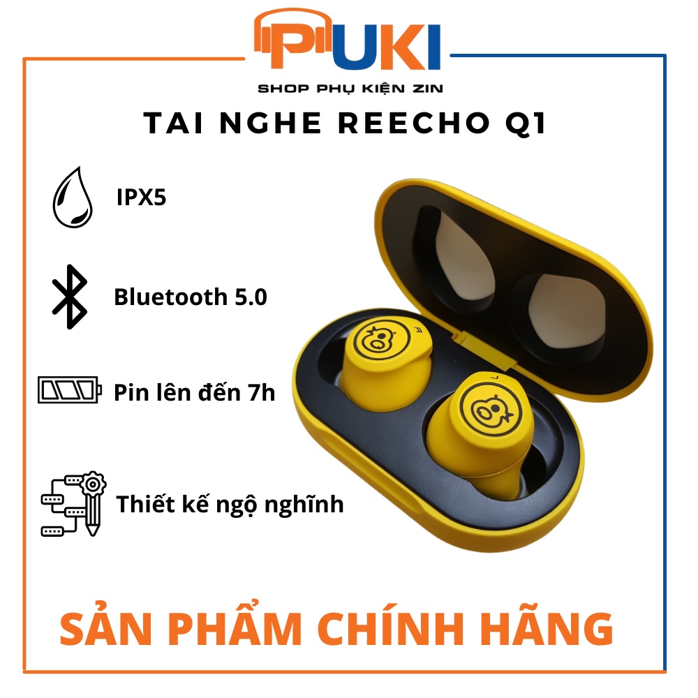 Tai nghe reecho q1-tai nghe ngộ nghĩnh-tai nghe bluetooth reecho q1 - puki shop
