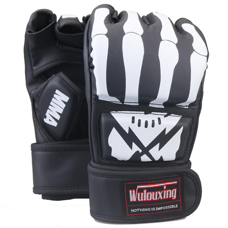 Găng tay mma xỏ ngón cao cấp – găng tay mma xỏ ngón wolon hãng amalife