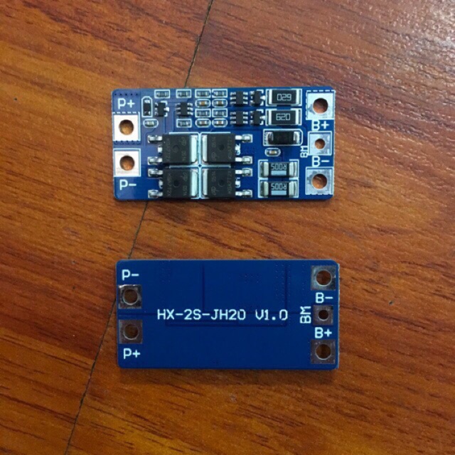 Mạch 2s 8.4v - 20a auto recovery, sạc cân bằng và bảo vệ pin li-ion 2s 7.4v