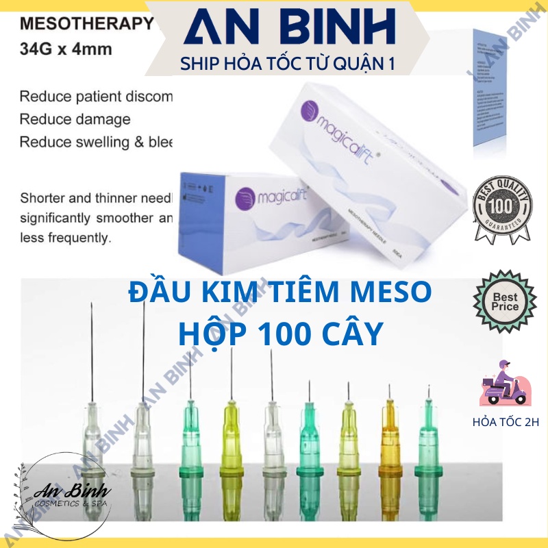 Đầu kim tiêm dưỡng chất 30g4mm 32g4mm - kim tiêm giảm béo 27g13mm và 30g13mm - kim tiêm meso 32g13mm