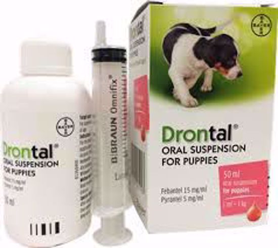 Tẩy giun sán cho chó con Drontal Puppy 50ml - Xổ giun cho chó con Drontal Puppy