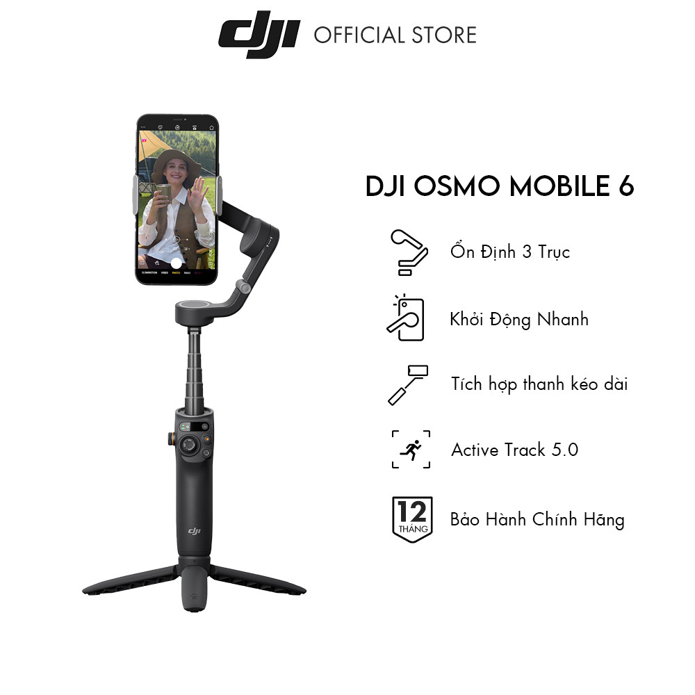 Tay cầm chống rung cho điện thoại gimbal DJI Osmo Mobile 6