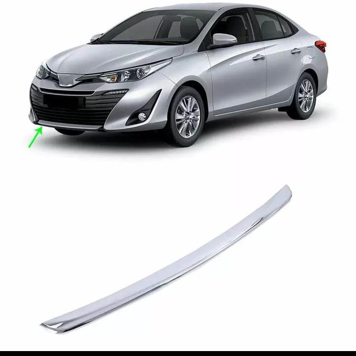 Ốp mui cản trước xe Toyota VIOS 2019 2020 2021 2022 mạ crom cao cấp, có sẵn keo dán 2 mặt, Chống Xước Xe, Trang Trí Xe Thêm Đẹp hơn