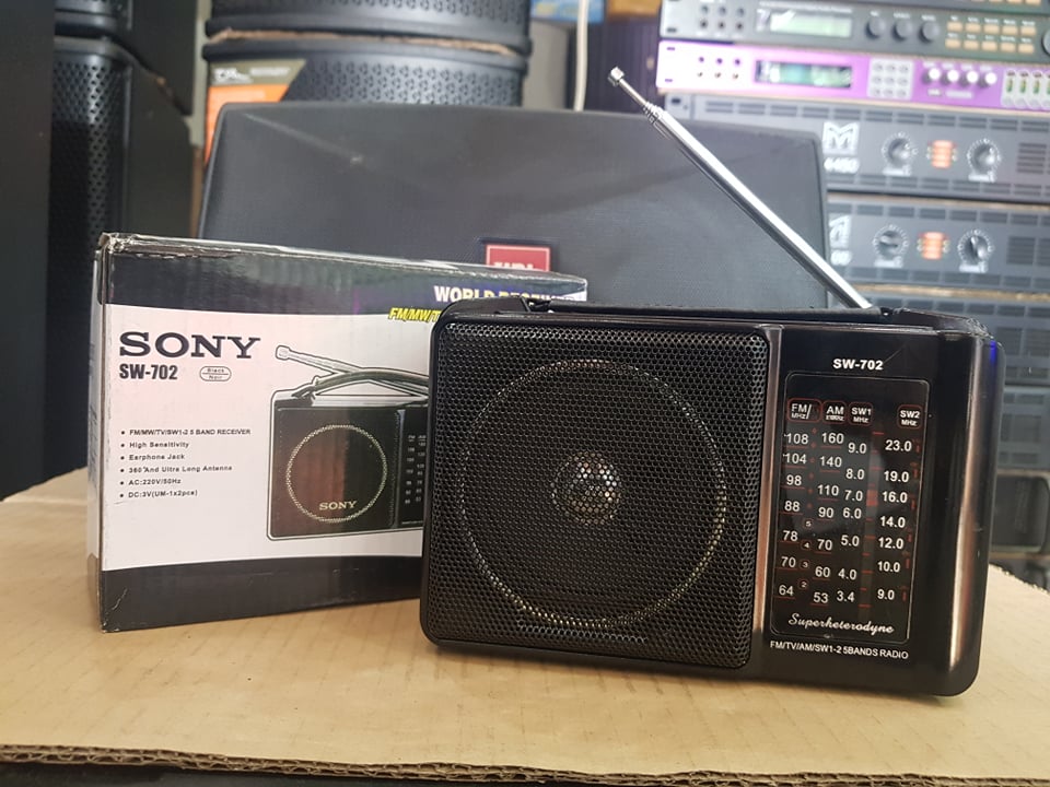 Đài radio sony sw-702: thu sóng 5 kênh fm.tv.am.sw1.sw2