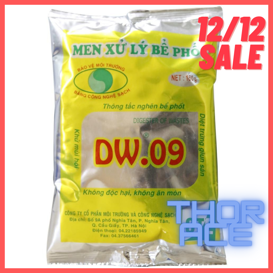 [Hoàn Tiền 10%] Men vi sinh xử lý bể phốt DW 09 200gr chế phẩm xử lý hầm cầu vệ sinh tự hoại thông tắc bồn cầu khử mùi thông tắc nhanh, hiệu quả - bio septic tank clean