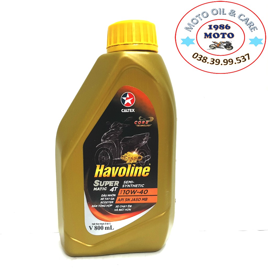 [HCM]Nhớt xe tay ga cao cấp bán tổng hợp Caltex Super Matic SN 800ml chất lượng đảm bảo an toàn đến sức khỏe người sử dụng