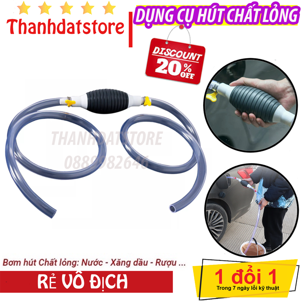 Ống hút nước bóp tay ống PVC mềm dài 1 mét, Ống hút  chất lỏng bóp tay - Dụng cụ bơm hút chất lỏng bóp tay
