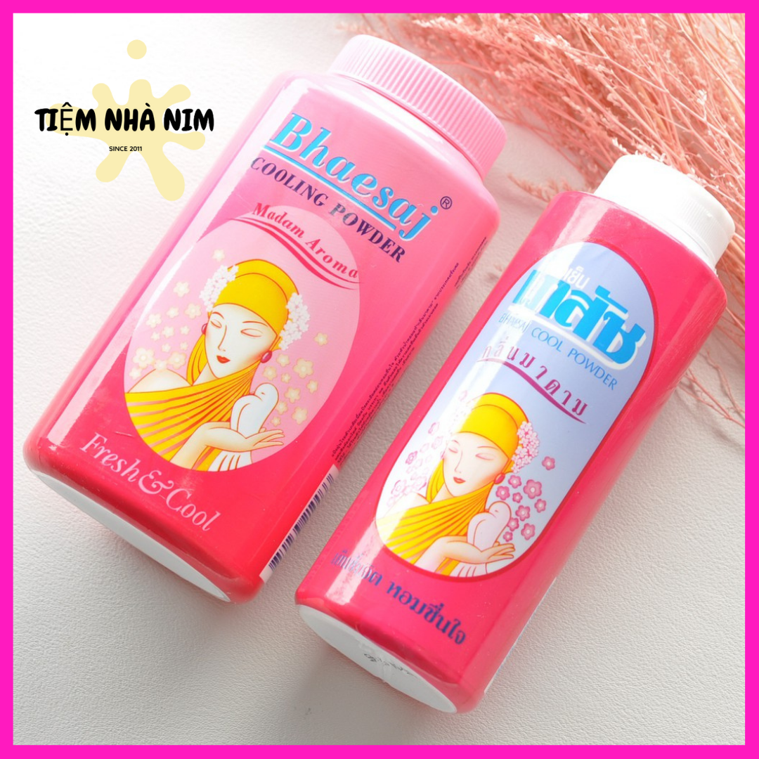 Phấn lạnh Bhaesaj Thái Lan 50g - (Cooling Powder) - Madam Aroma dùng được cho cả mẹ và bé.