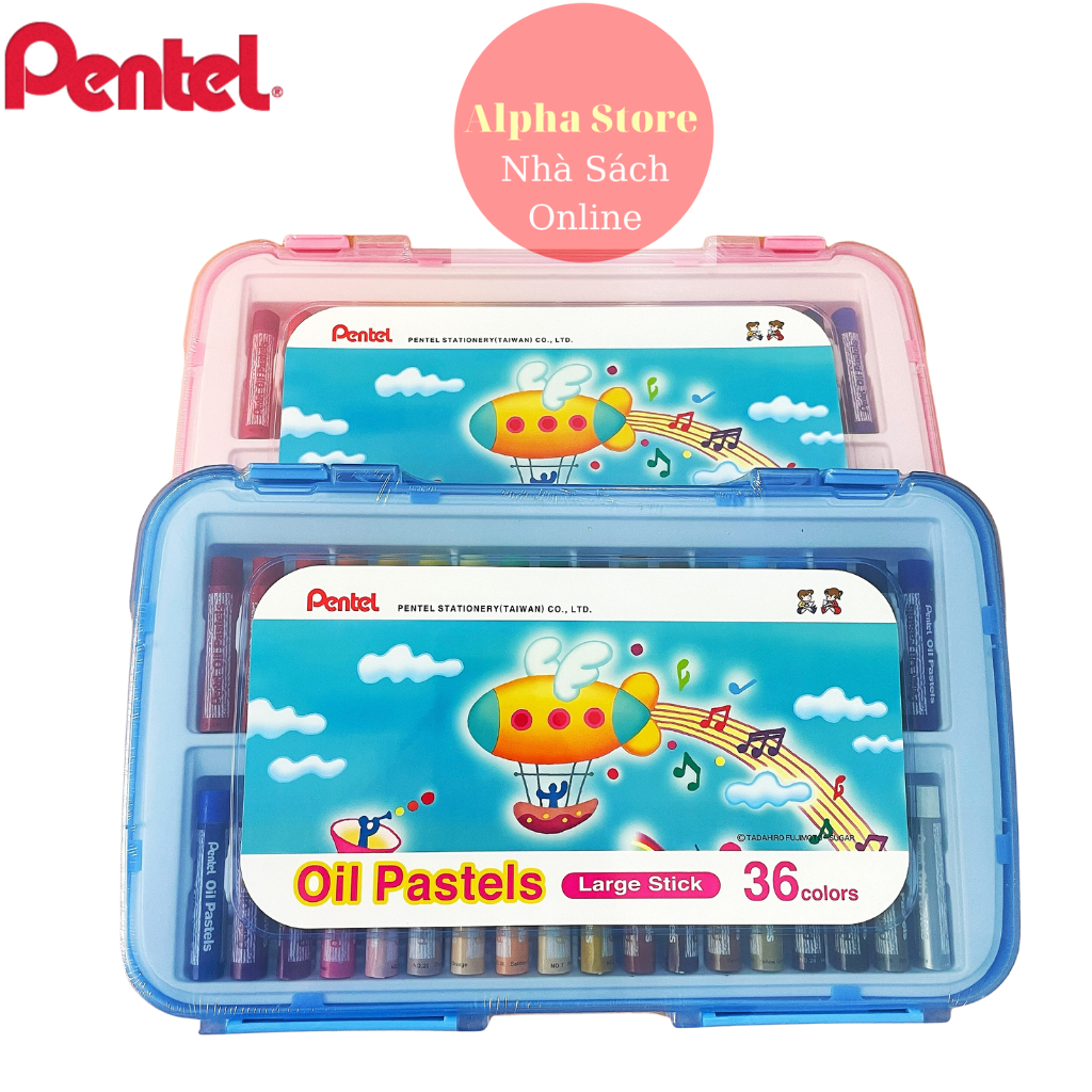 Bút sáp dầu Pentel 36 màu, bộ sáp màu dầu Pentel Oil Pastels GHTP-36S cho học sinh