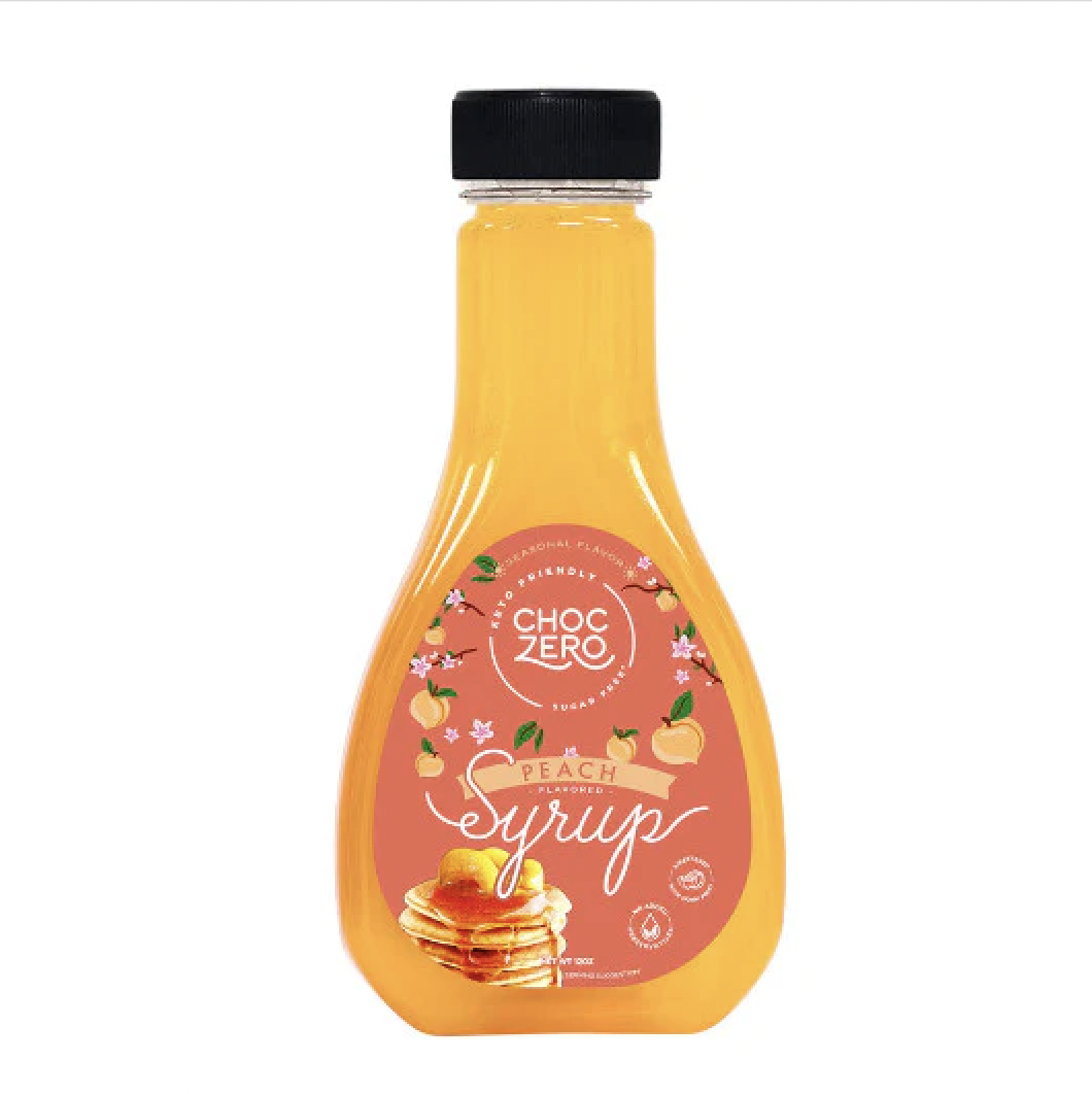 Si-rô đào không đường - ăn kiêng keto choczero peach syrup, sugar-free, non-gmo, gluten-free, 340g