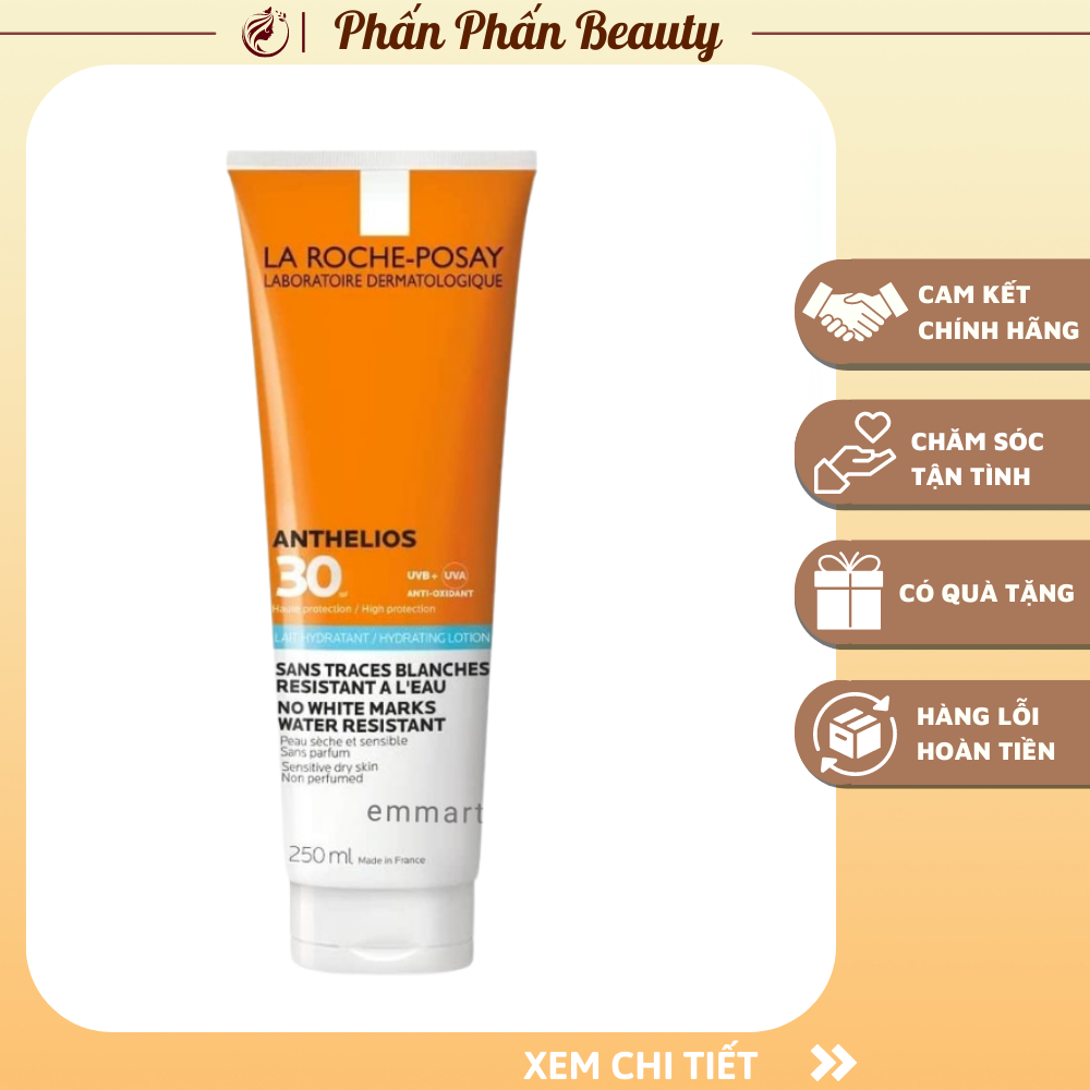 Kem chống nắng cho da nhạy cảm La Roche Posay Anthelios 30 SPF không chứa dầu 250ml