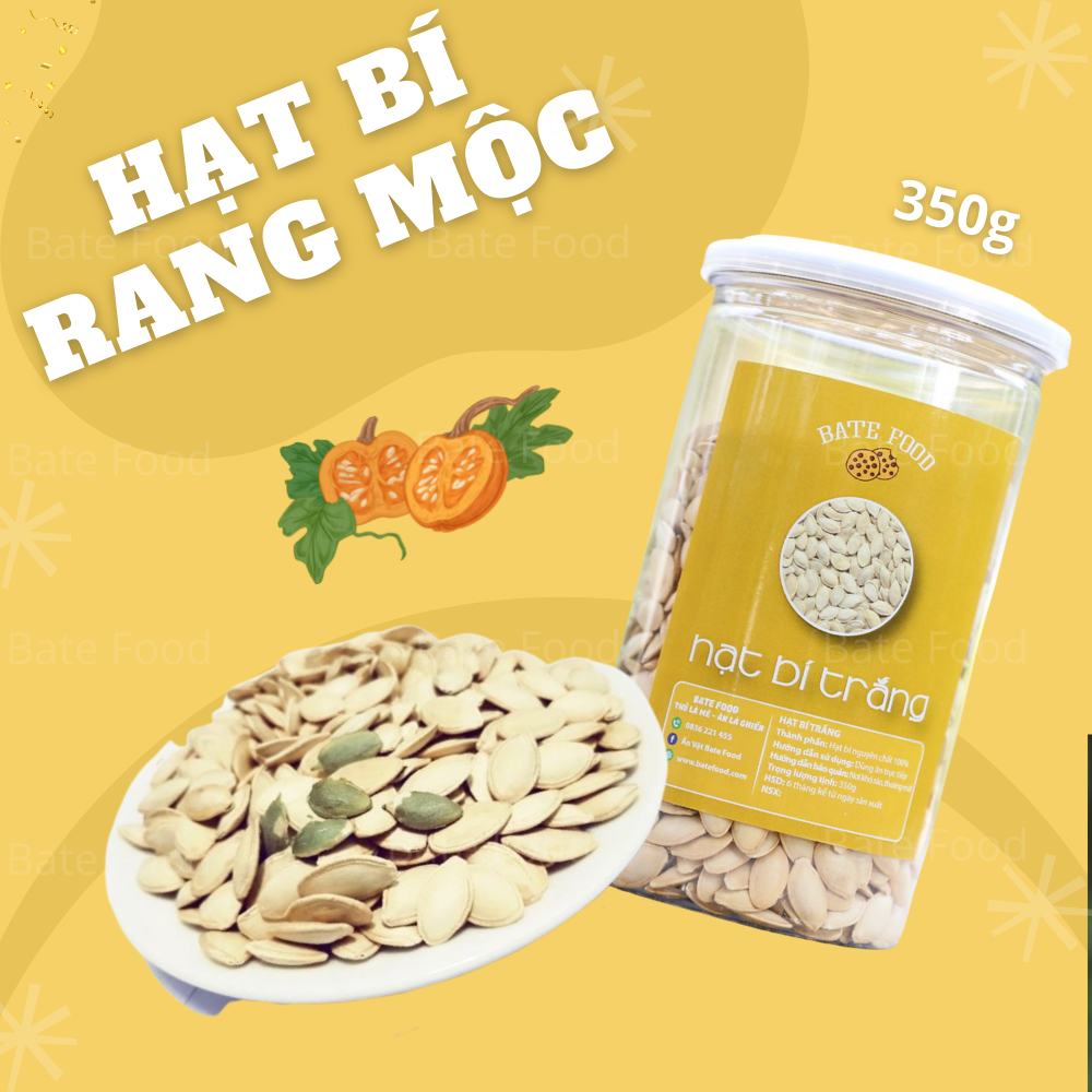 1kg hạt bí trắng rang mộc, hạt bí rang củi giúp tăng cường sức khoẻ, cải thiện tim mạch