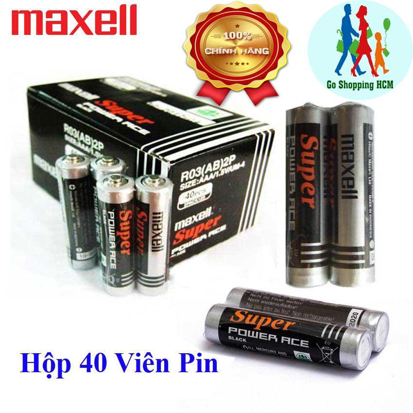 Hộp 40 viên pin tiểu aaa maxell 1.5v dùng cho remote máy lạnh máy game....