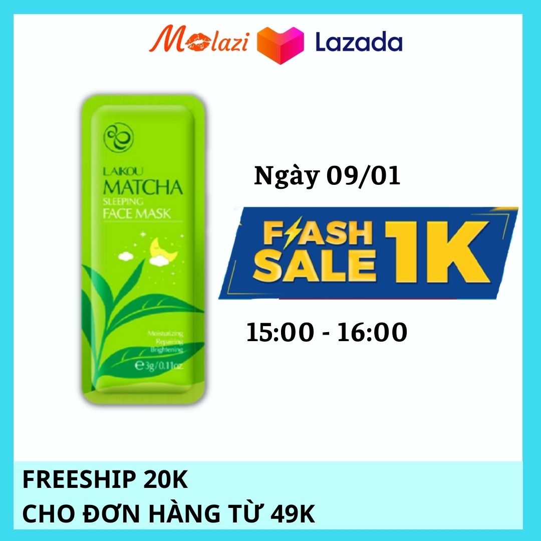 [1 gói] Mặt nạ ngủ Molazi trà xanh matcha laikou chính hãng nội địa trung có thể thay thế mặt nạ đất sét mặt nạ dưỡng da mặt nạ ngủ laneige kem dưỡng trắng da mặt mặt nạ ngủ collagen dưỡng ẩm làm trắng da Molazi.