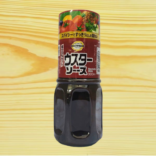 TOPVALU [chai ĐỎ 300ml] NƯỚC SỐT WORCESTERSHIRE NHẬT BẢN Worcestershire Sauce