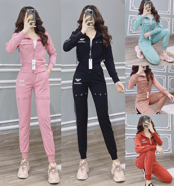 [HCM]Bộ thể thao nữ thu đông TT359 thêu chữ sắc xảo vải da cá cotton không xù không bai nhão form chuẩn đẹp mẫu shop chụp hình thật 100% HÀNG XUẤT CHÂU ÂU