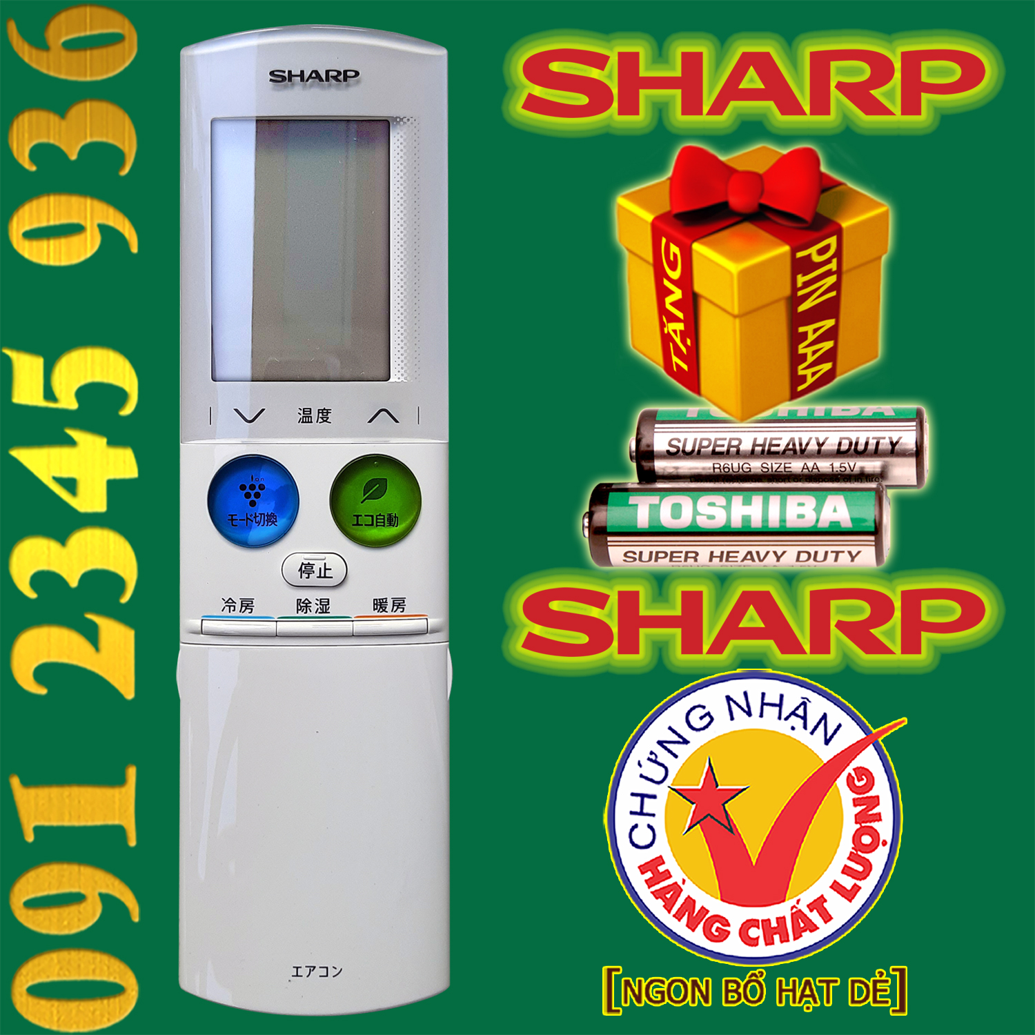 Điều khiển sharp + cho điều hòa.