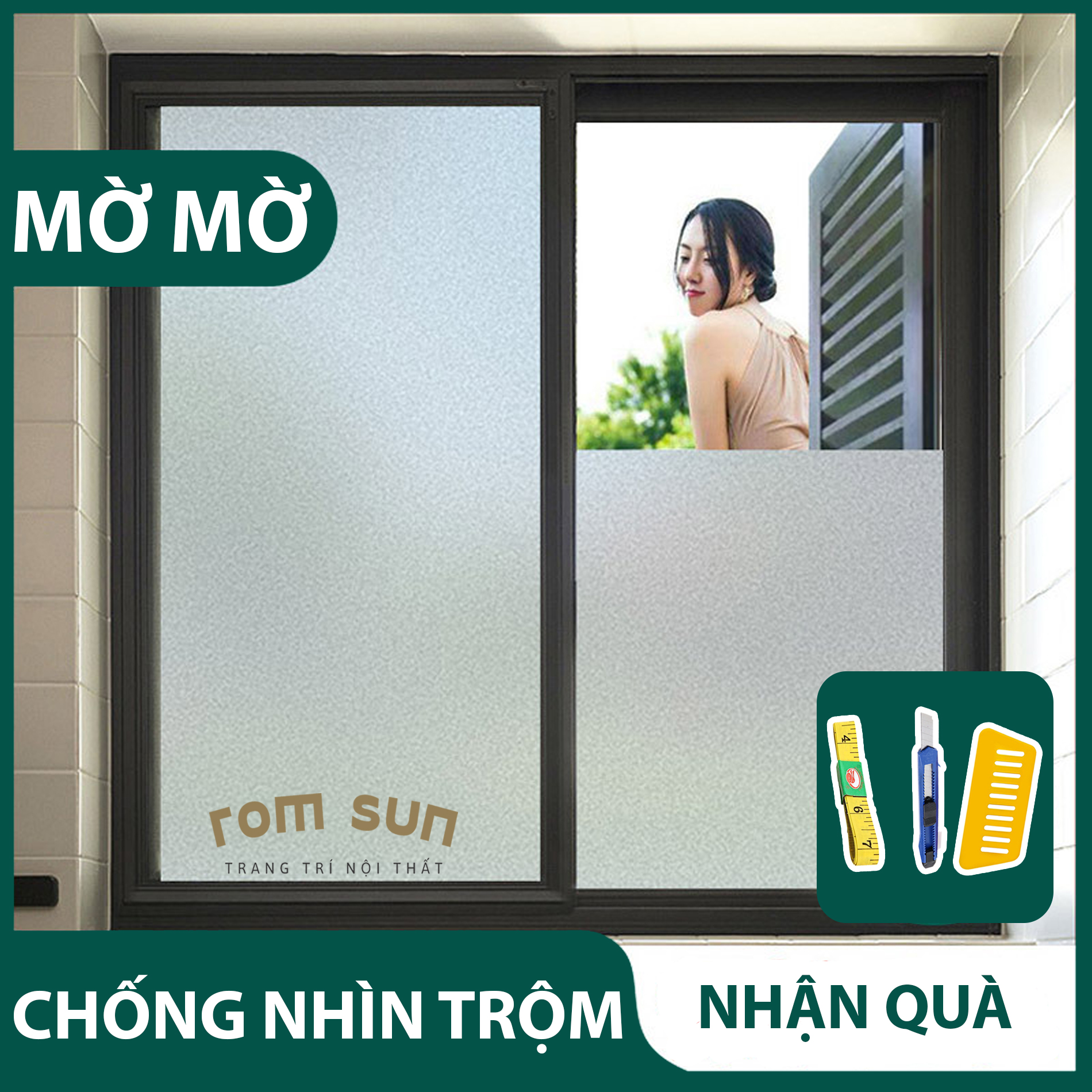 Decal dán kính mờ chống nhìn trộm – Giấy dán kính mờ dán văn phòng, phòng tắm, cửa sổ,cửa kính,phòng khách cát mờ hàng cao cấp E005