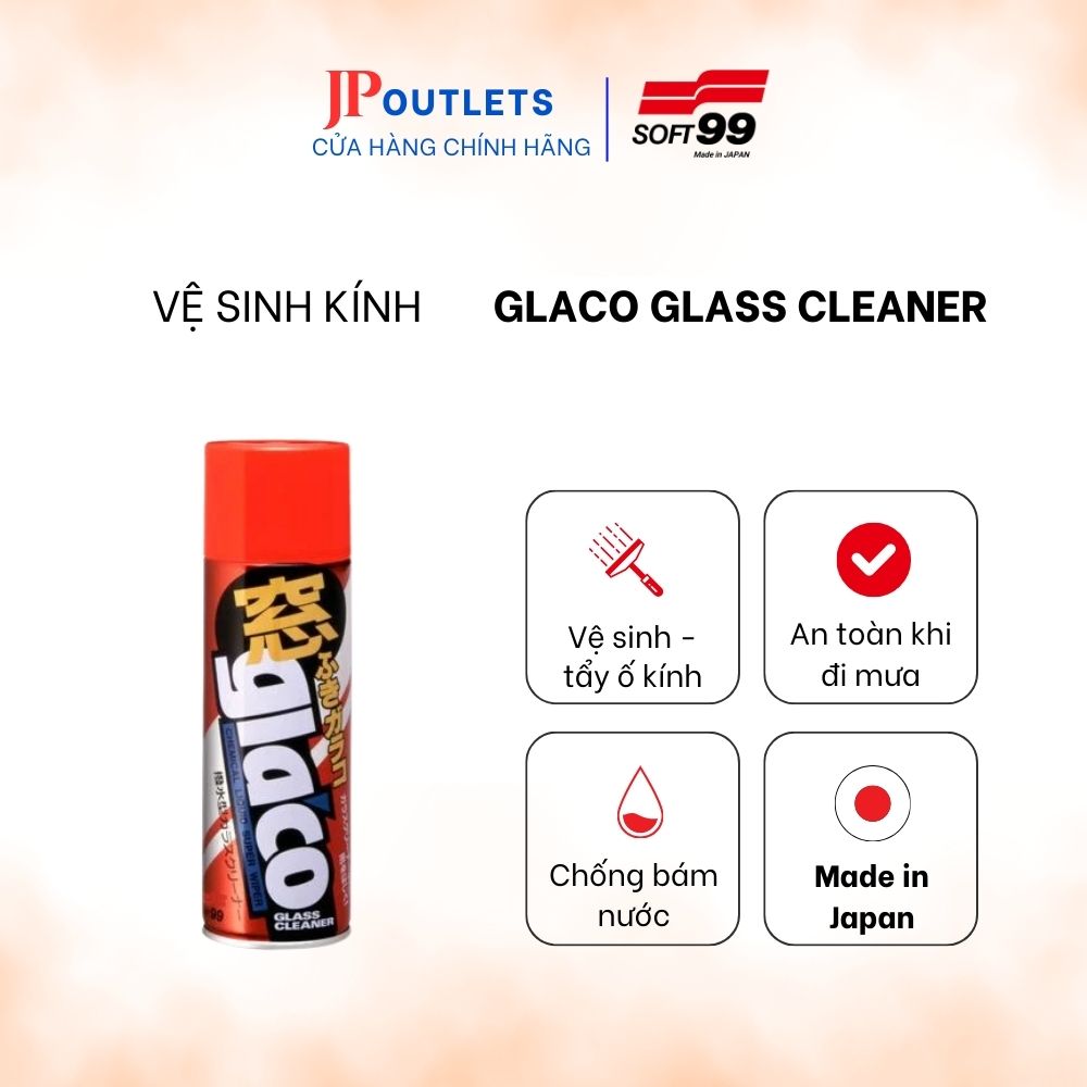 [HÀNG NHẬT - GIÁ TỐT] CHAI XỊT VỆ SINH VÀ PHỦ NANO KÍNH XE ÔTÔ GLACO GLASS CLEANER G-18 | SOFT99 JAPAN