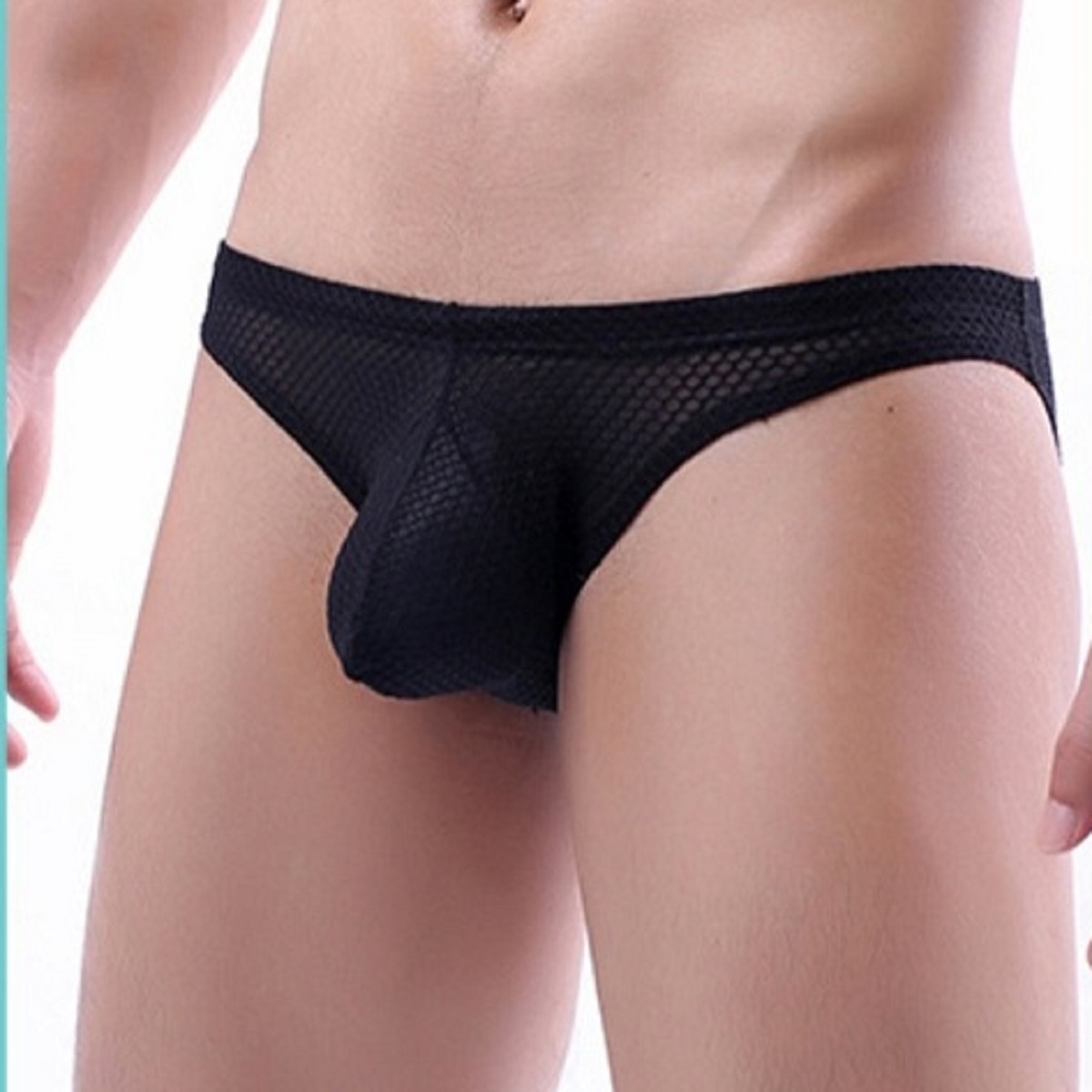 Quần lót nam jockstrap tam giác hở mông sexy PINKY thun lưới