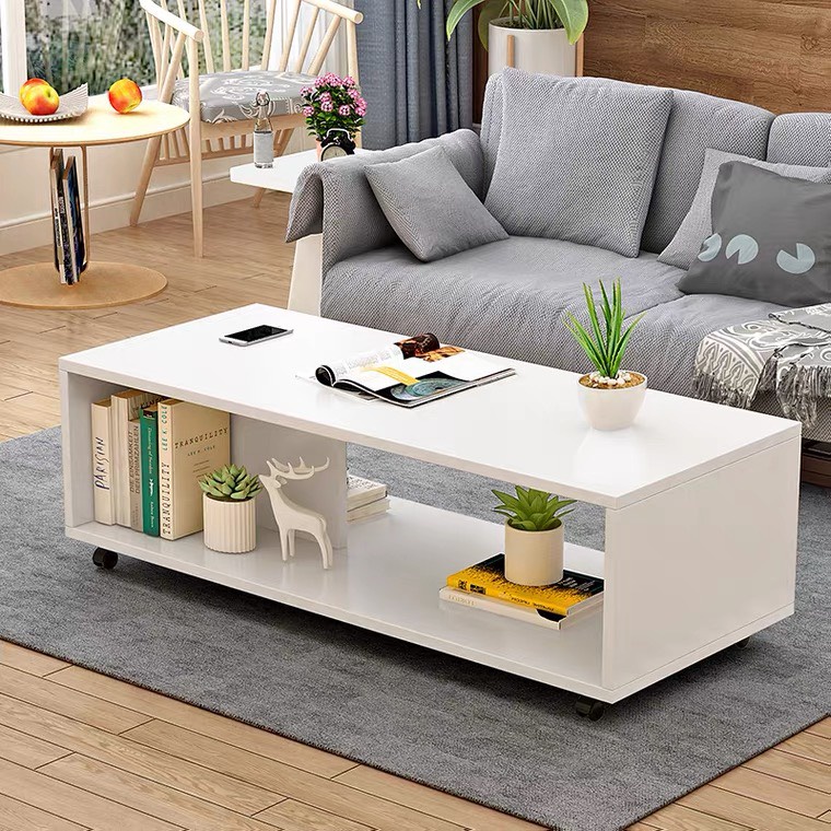 Bàn trà sofa chân inox bàn gỗ ngồi bệt gỗ MDF nhập khẩu chống ẩm phong cách Nhật Bản cao cấp NADECOR