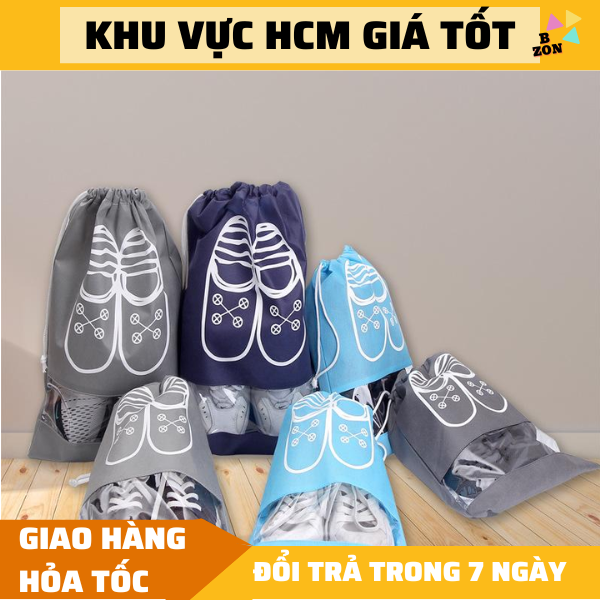 Túi đựng giày dép có dây rút kích thước 44×32cm