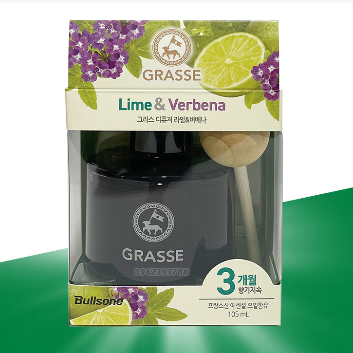 Nước Hoa Hàn Quốc Grasse Lime Verbena Dùng Cho Xe Hơi và Phòng
