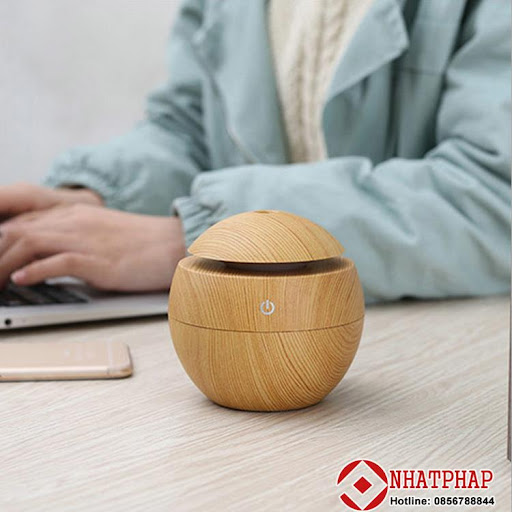 Máy Xông Tinh Dầu Ván Gỗ Tròn Cao Cấp Tặng Kèm 1 Lọ Tinh Dầu Thiên Nhiên 10ml - Máy Khuếch tán tinh dầu- Máy Phun Sương Tạo Độ Ẩm Kháng Khuẩn Không Khí - Máy tạo độ ẩm phun sương - Máy Xông Tinh Dầu Mini- dụng cụ làm đẹp