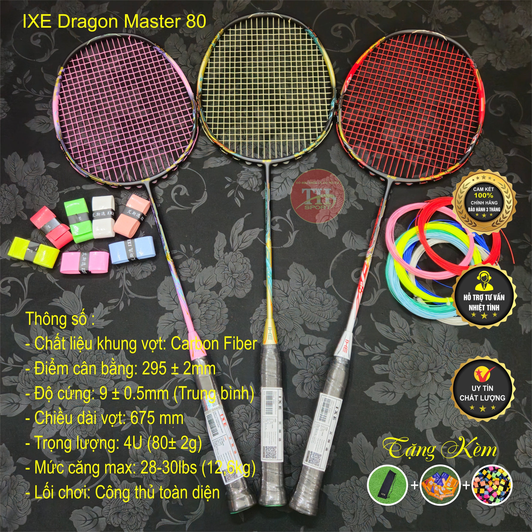 [Chính hãng]Vot IXE Dragon Master 80(căng sẵn theo yêu cầu + túi + quấn cán)[Siêu Sale]
