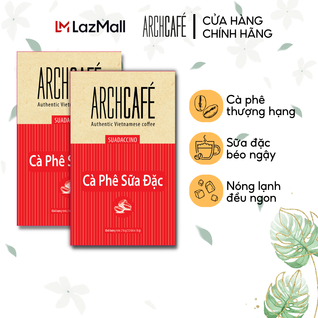 Combo 2 cà phê sữa đặc - cafe hoà tan archcafé
