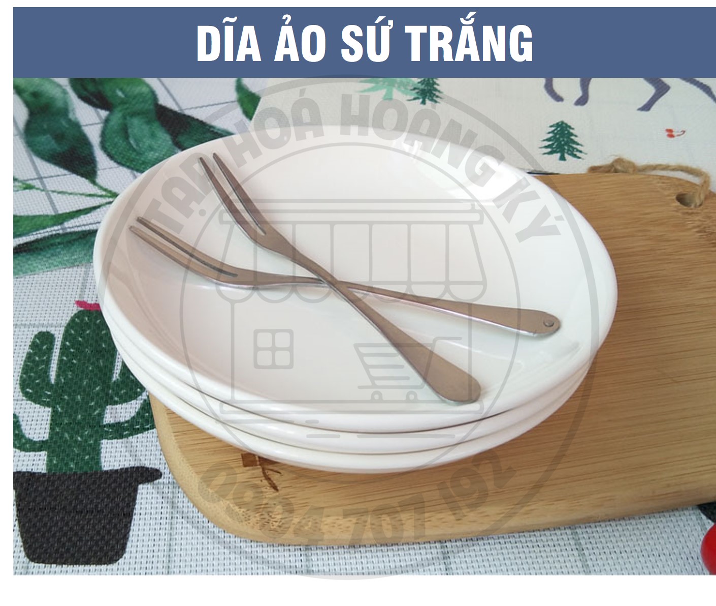 Dĩa tròn ảo sứ trắng – đủ size